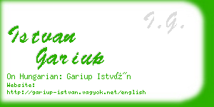 istvan gariup business card